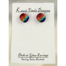 Dichroic Glass Earrings - Post